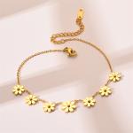 7 Flowers Charm Chain Choker Necklace