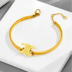 Elegant Butterfly Inspired Stainless Steel Gold Bracelet