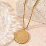 Ayat Al-Kursi Round Pendant Locket – Gold Edition