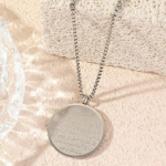 Ayat Al-Kursi Round Pendant Locket – Silver Edition