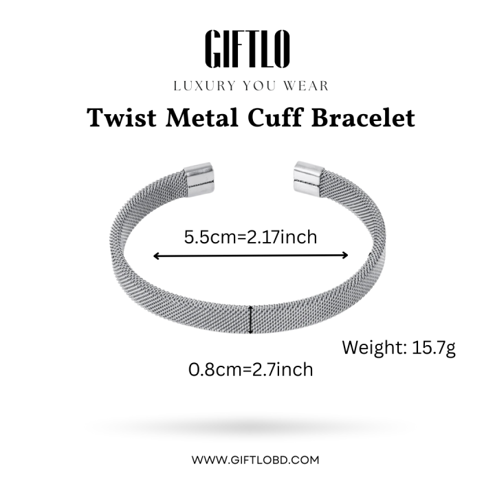 Cuban Wristband – Silver Vintage Edition | Giftlo Exclusive