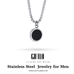 Mens Oval Round Pendent - Silver Edition