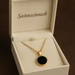 Mens Oval Round Pendent - Gold Edition