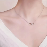 Infinity Love Pendant Necklace - Silver Colour