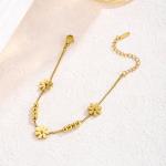 Welding Fixation Beading Daisy Flowers Charm Anklets Chain For Women